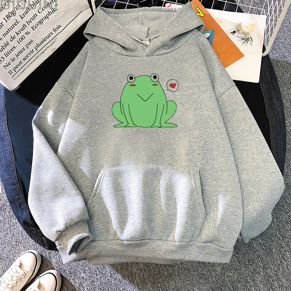 

Skateboard Frosch Hoodies Frauen Karton Kleidung Jugendliche Mode Tops Nette Kawaii Kpop Sudaderas