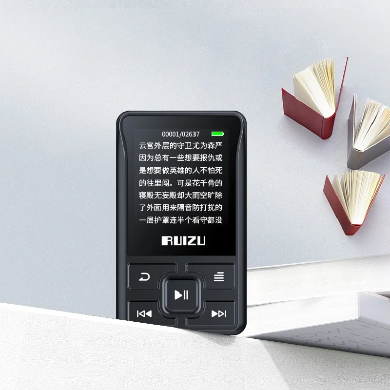 Ruidu X55 Спортивный Bluetooth MP3-плеер 8 ГБ мини-клип с поддержкой экрана FM, запись, электронная книга, часы, шагомер музыкальный плеер