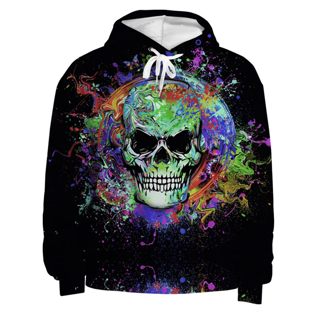 

2021 New Men's And Women's Autumn Hoodie Sweatshirt 3d Printing Funny Skull Streetwear Harajuku Pullover Hip-hop Jacket