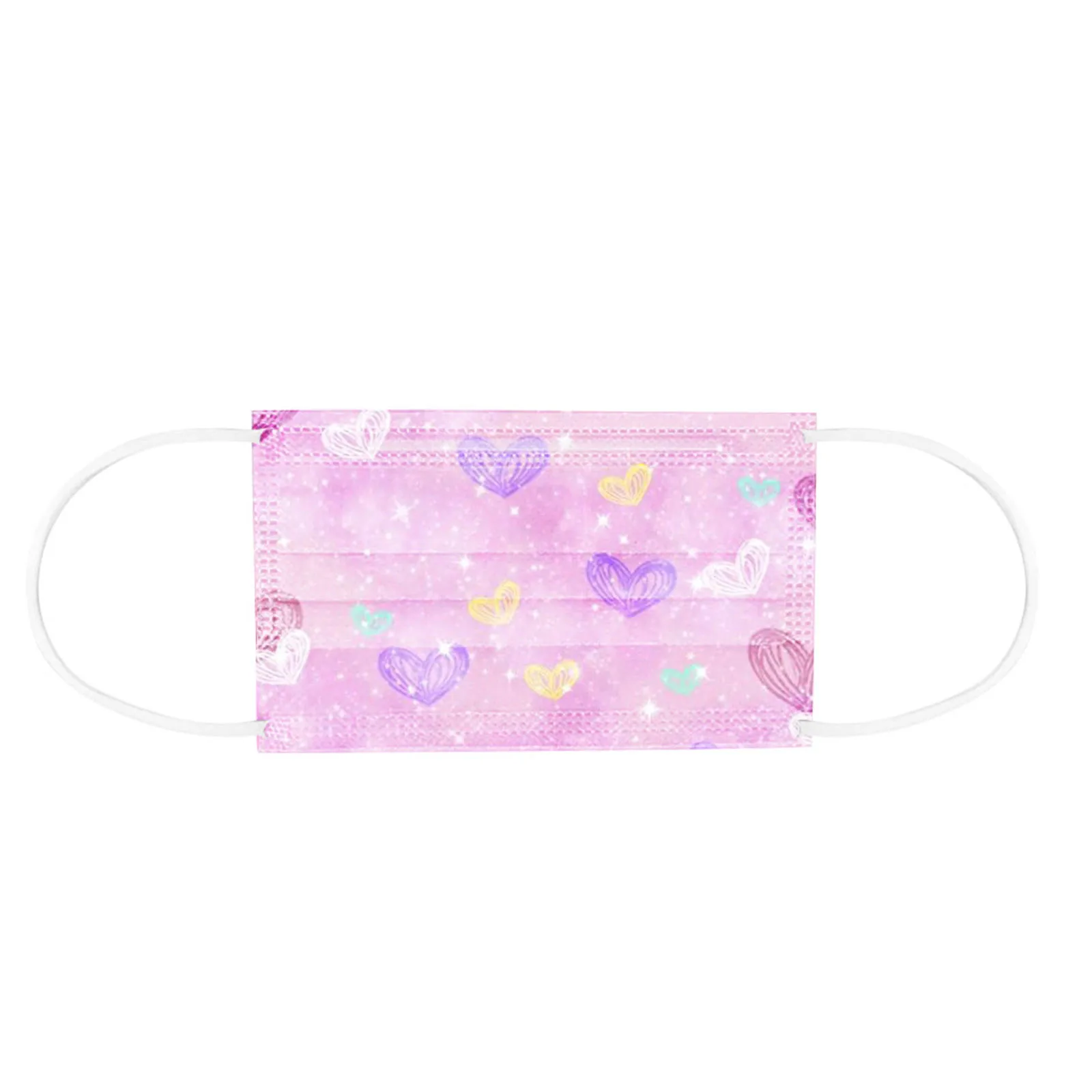 Маска одноразовая детская трехслойная с радужным принтом 10 шт. - купить по