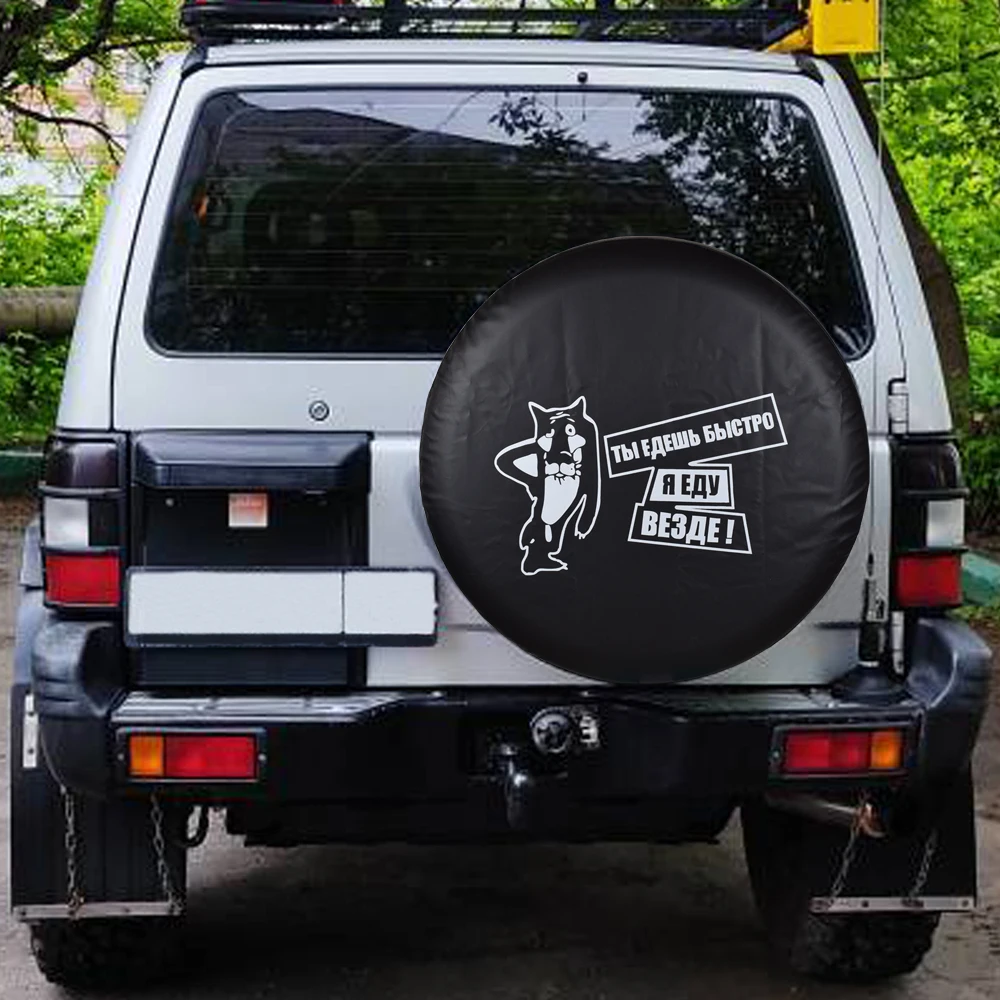 

14" 15" 16" 17" Inch PVC Leather Spare Tire Cover Case Bag Pouch Protector For Daihatsu Terios Honda CR-V Isuzu Trooper Bighorn