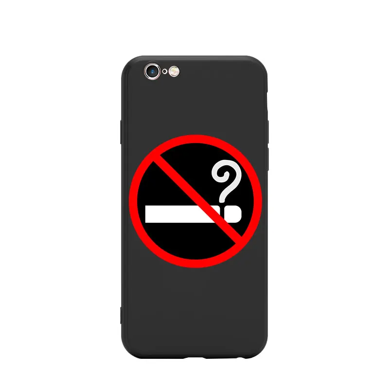 For iPhone 6 7 8 S XR X Plus 11 Pro Max No Smoking Give Up Cessation Abandon Nicotine Fraternity Theme TPU Phone Cases | Мобильные