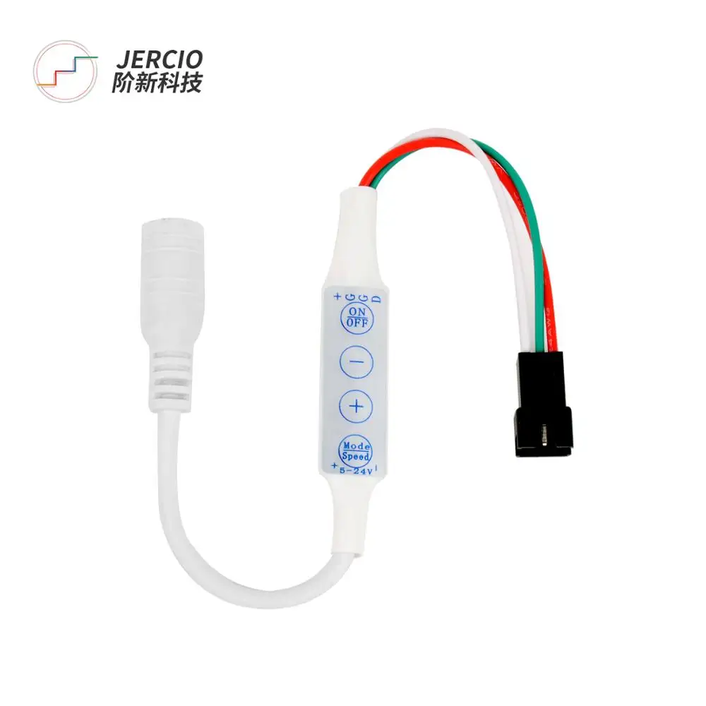 JERCIO 1 шт. DC5 24V XT 4key WS2811 WS2812b SK6812 UCS16703 TM1814 magic контроллер светодиодной