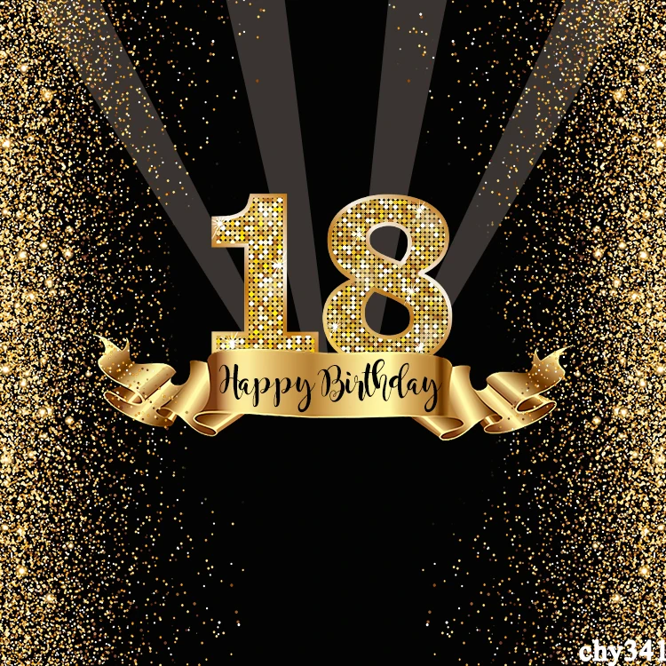 

Фотофон LEVOO с надписью Happy 18, 21, 25, 30, 40, 50 дней рождения, золотой точечный баннер, постер для вечеринки, Фотофон, фон для фотосъемки