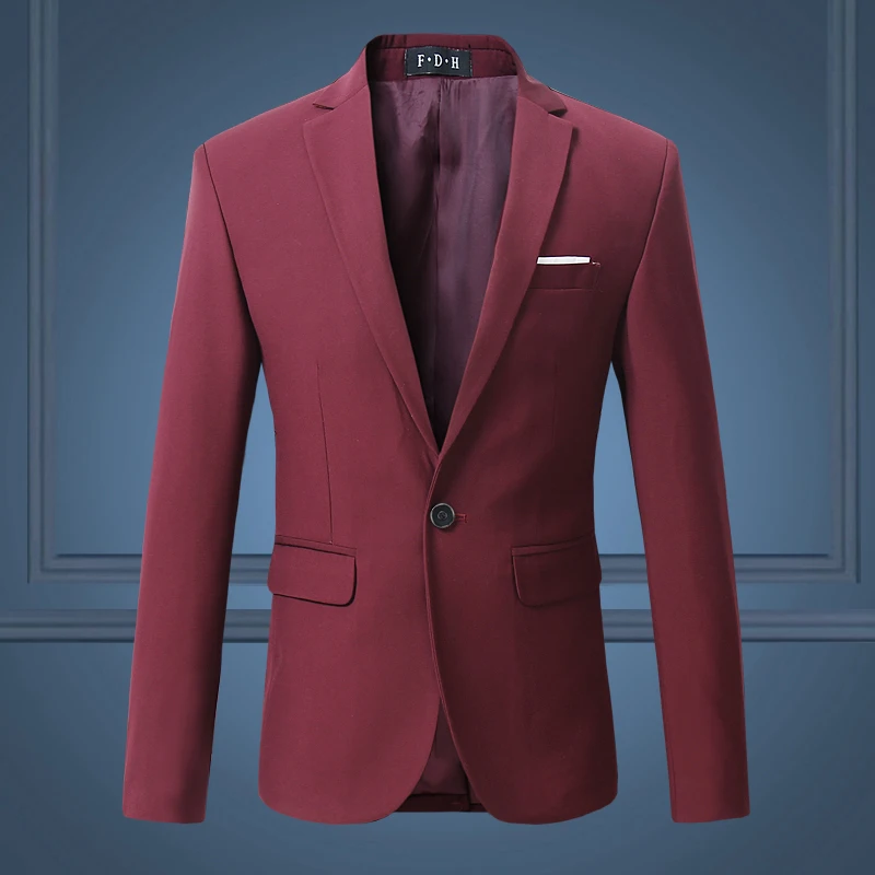 

(Ten Colors) Men's Suit Jacket 2021 High Quality Business Fashion Casual Slim Pure Color Brand Single Suit Jacket Large Size 6XL