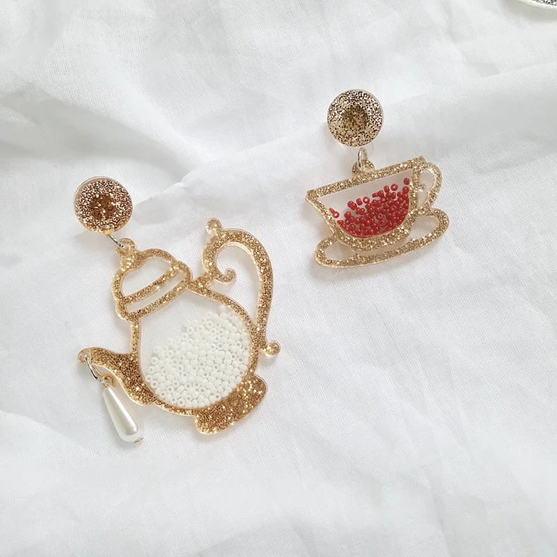 

Personalized Teapot Cup Earrings Stud Earrings Women Design
