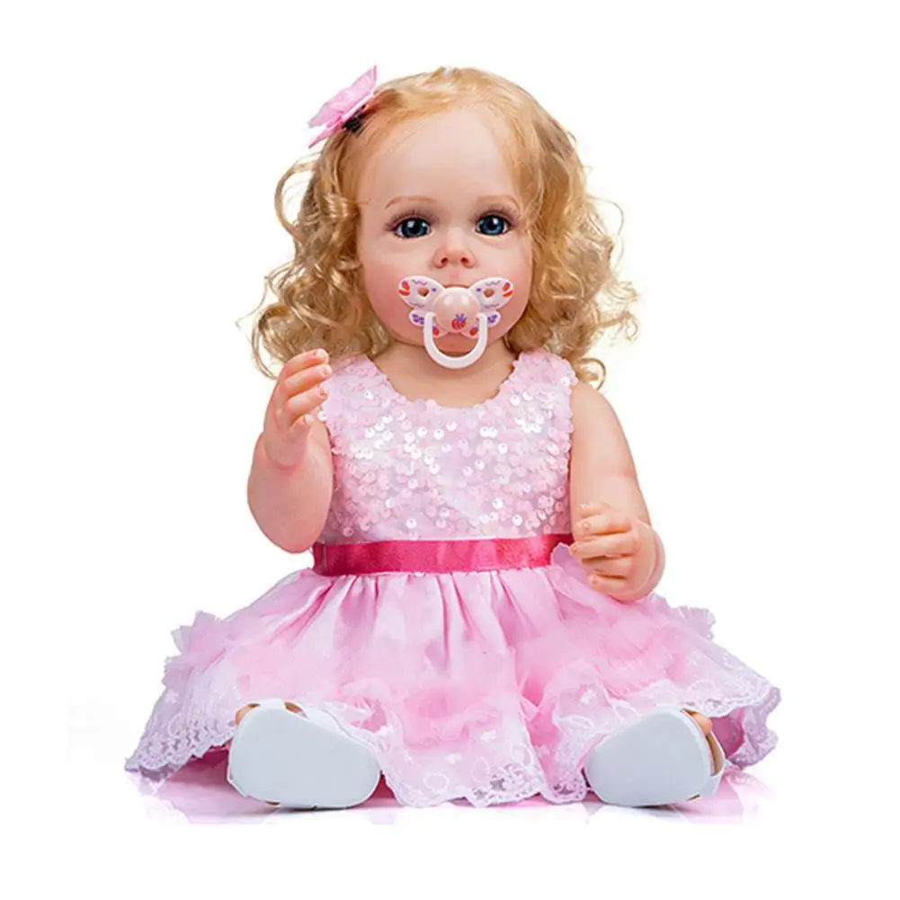 

Baby Emulated Doll Soft Children Toys 22 Inch Realistic Babies Doll Toy For Girls Toddler Birthday Present
