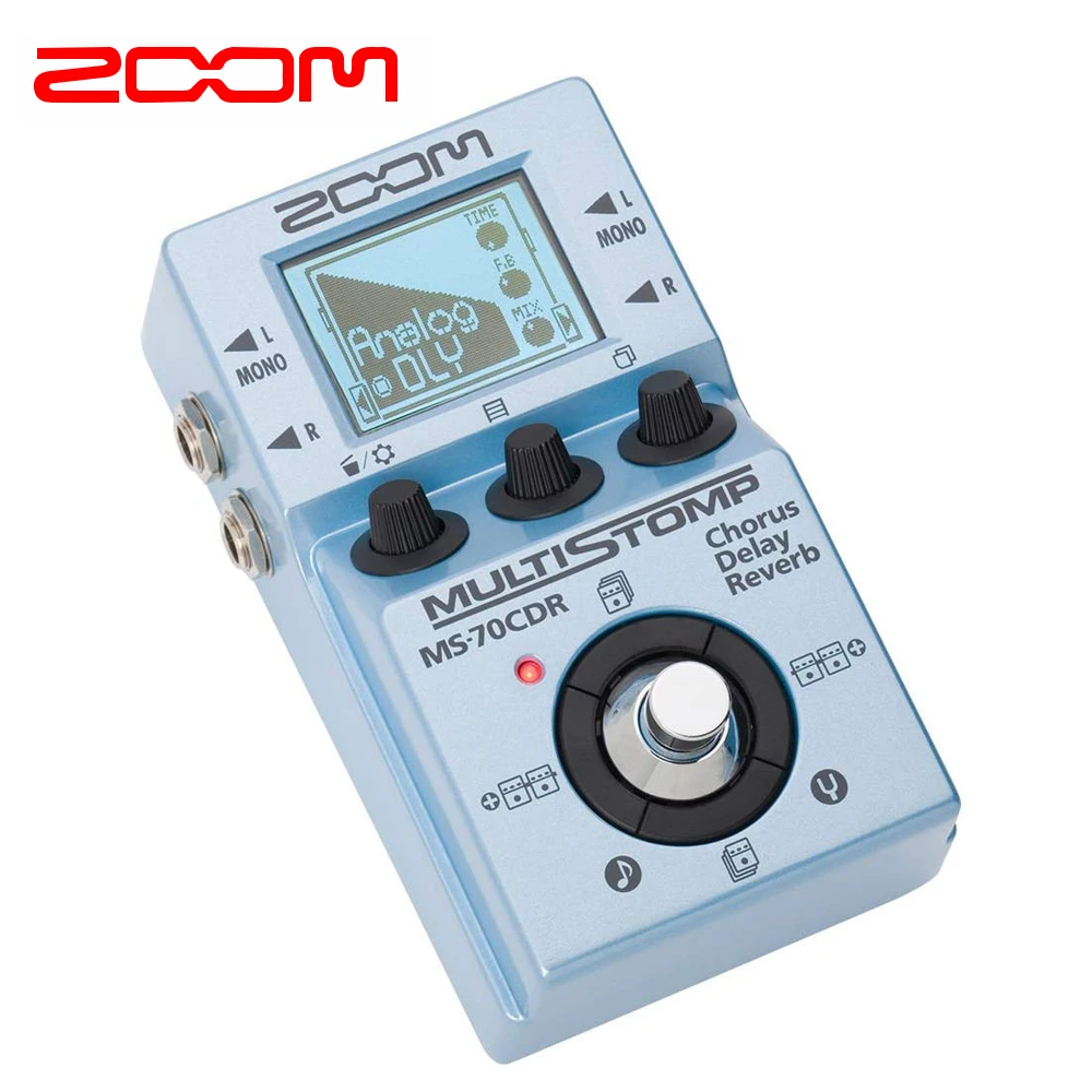 

Zoom multistop, педаль задержки хора и обратного хода (zms70cdr), портативная гитарная педаль