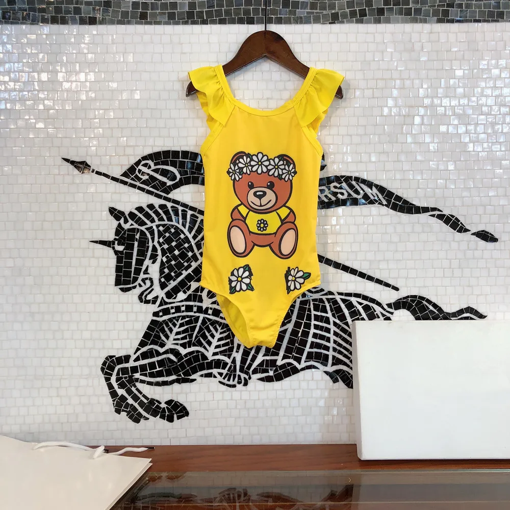 

Designer children's clothing 2021 summer new children's one-piece swimsuit tide baby foreign girl swimwear kid