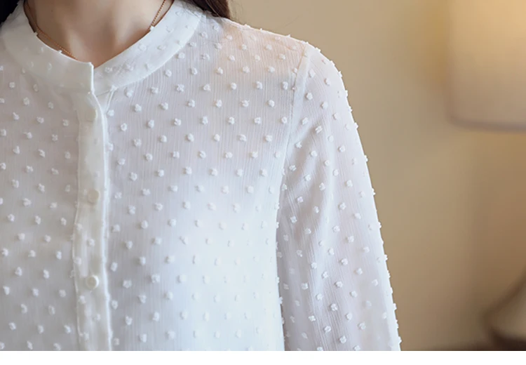 Новинка Весна 2021 модные белые женские блузки рубашки блузка с длинным рукавом