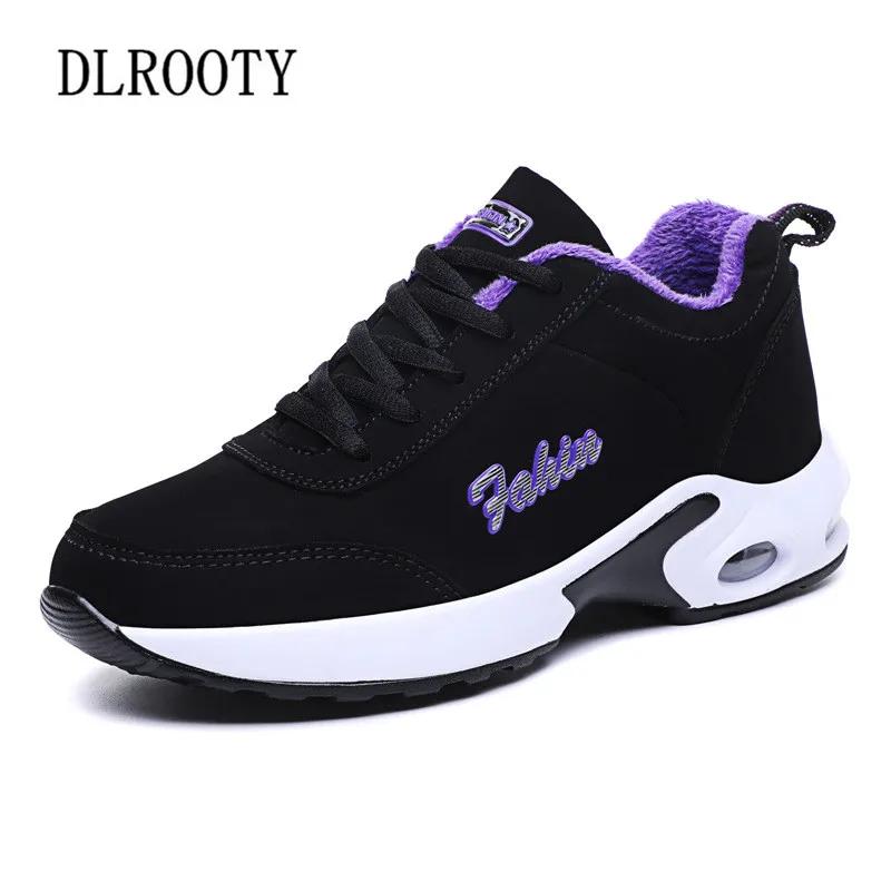 Женская повседневная обувь на плоской подошве теплые зимние ботинки модные