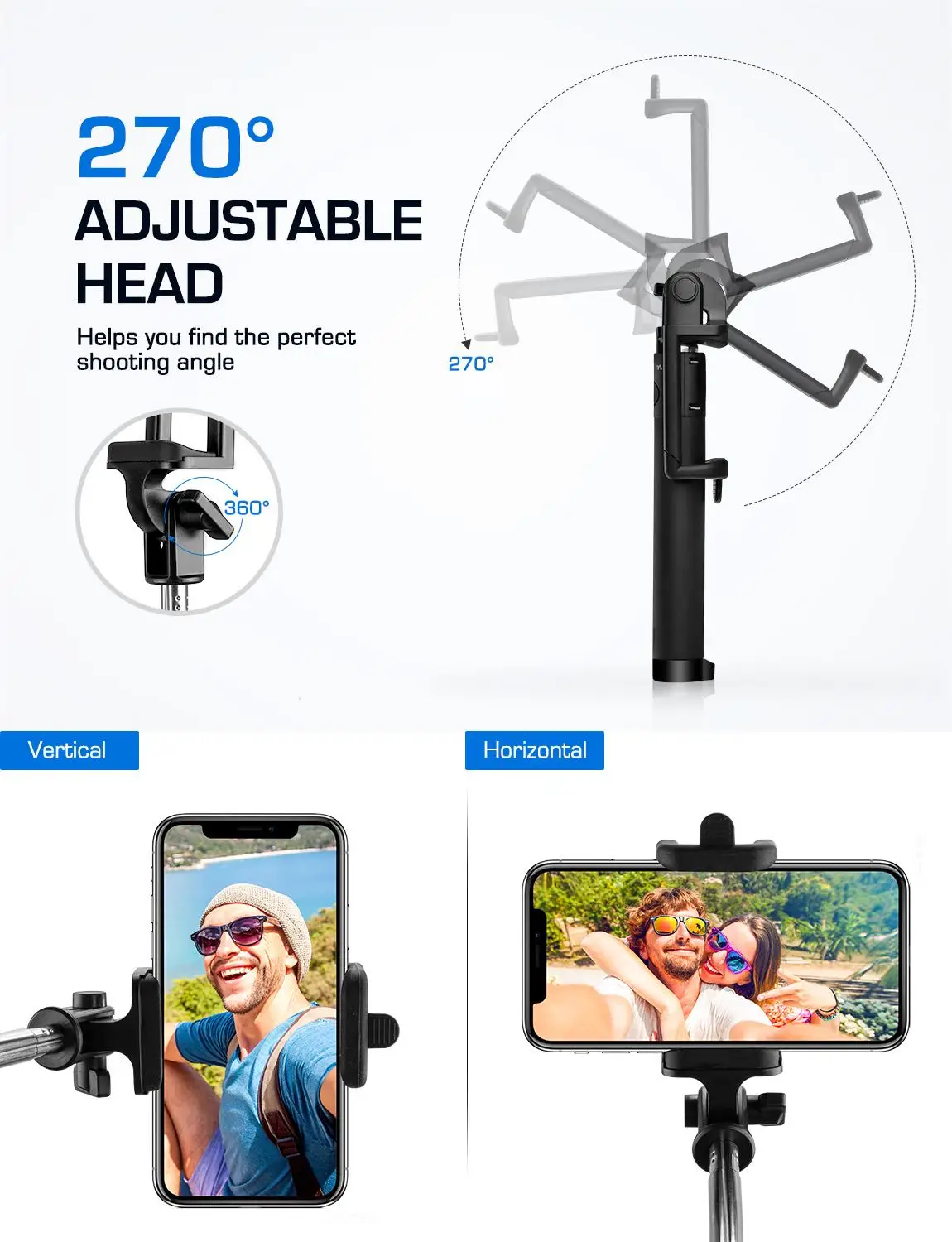 Штатив Mpow iSnap X U-Shape Pro MBT8 новая версия монопод селфи-палка Bluetooth держатель с