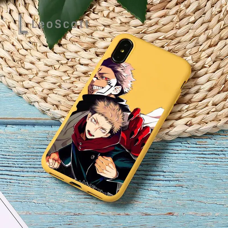 

Jujutsu Kaisen Anime Gojo Satoru Phone Case Candy Color for iPhone 11 12 pro XS MAX 8 7 6 6S Plus X SE 2020 XR