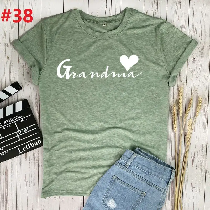 

Women T Shirt Short Sleeve Grandma Heart Harajuku Women Tshirt 90S Summer Print Casual Female Homme Top Tee Funny T-shirt