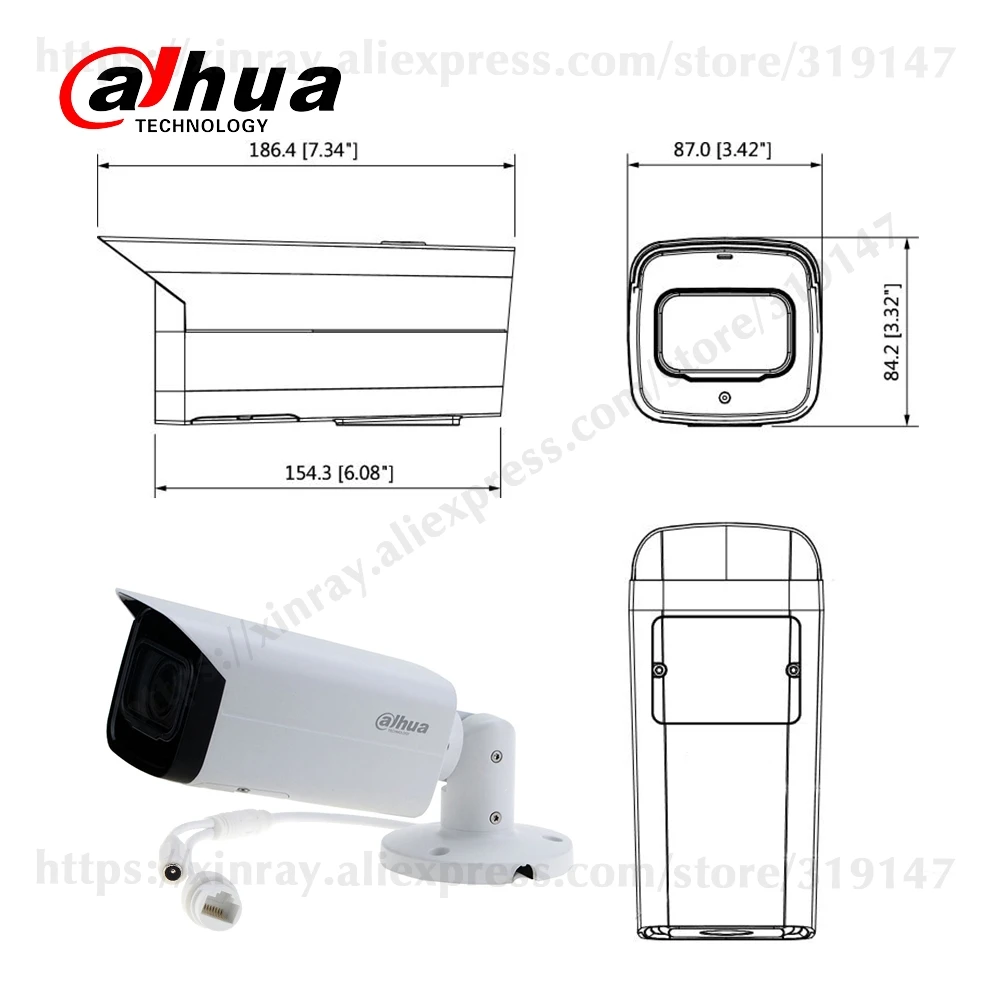 Dahua 6MP IP Камера IPC-HFW4631H-ZSA обновления от IPC-HFW4431R-Z 4 шт./лот со встроенным слот карты Micro SD PoE 6MP