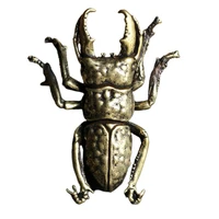 study beetle figurine personality brass art tea pet beetle sculpture for desktop