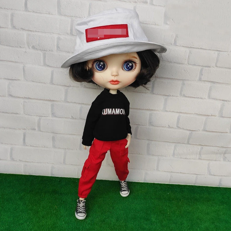 Одежда для куклы Blyth толстовка с длинным рукавом комбинезон брюки ob24 Barbies Licca Pullip