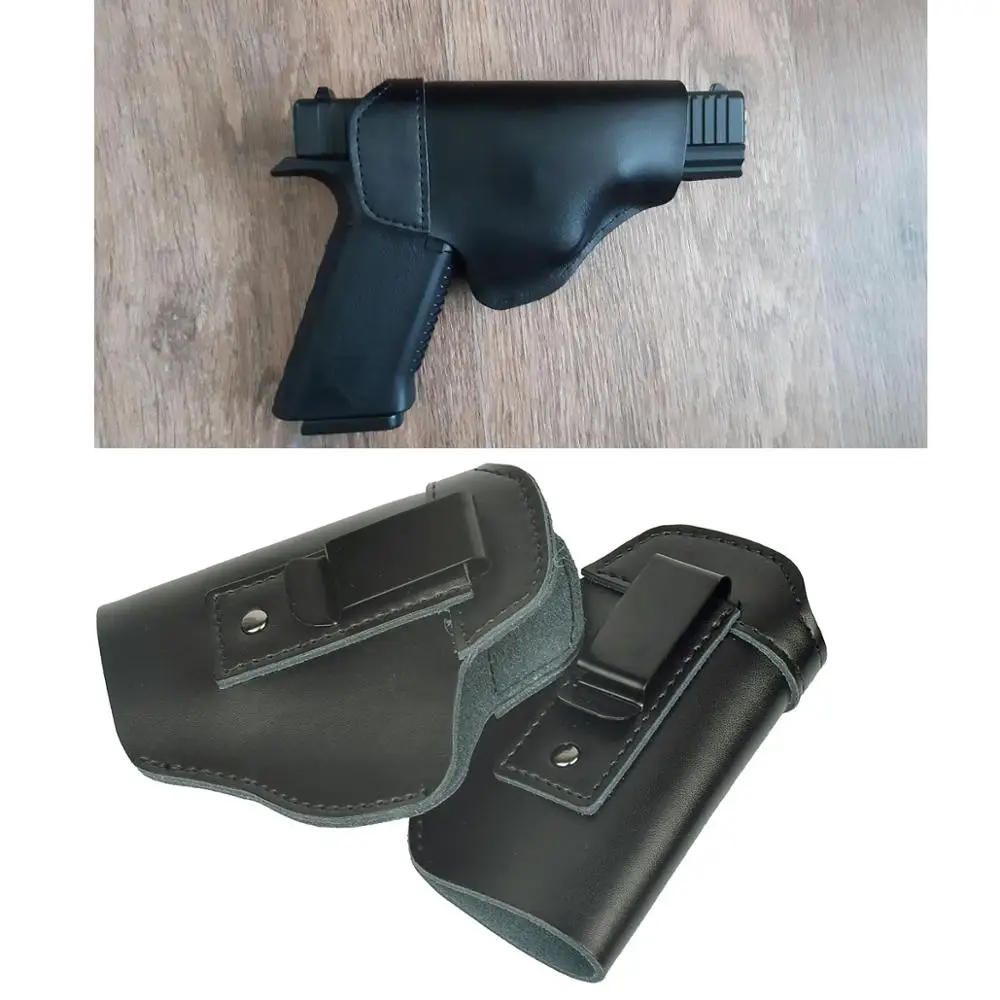 

Left Hand Draw Leather IWB Concealed Carry Gun Holster for Glock 17 19 22 23 43 Sig Sauer P226 Ruger Beretta 92 M92 s&w Pistols