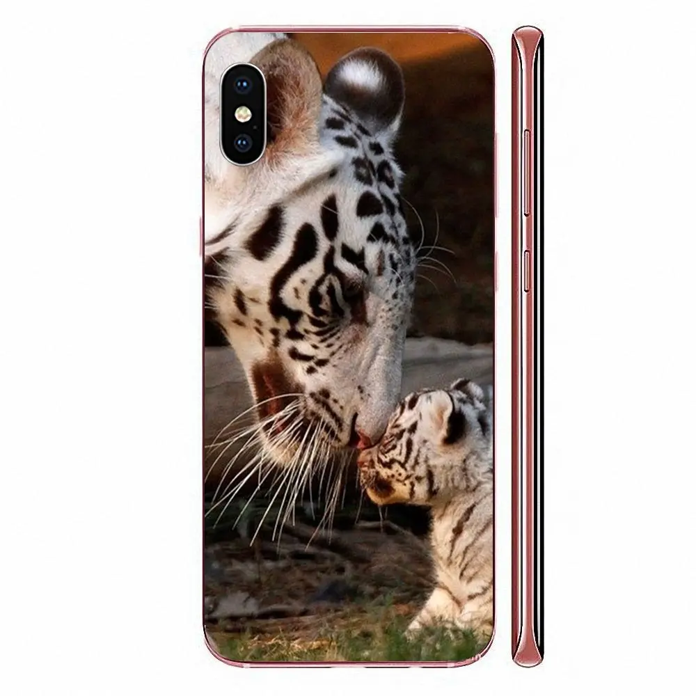 Подарок искусство белый мех с голубыми глазами Тигр для HTC Desire 530 626 628 630 816 820 830 One A9