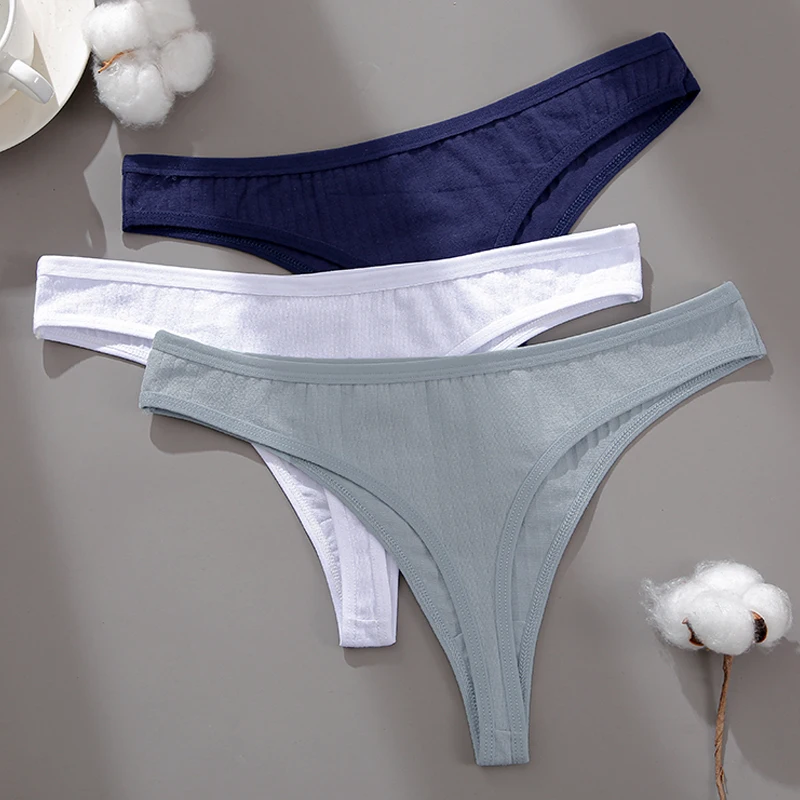 

Cotton G-string Thong Sexy Women's Panties Low-Waist Female Underpants 7 Solid Color Comfortable Underwear Pantys Lingerie S-XL