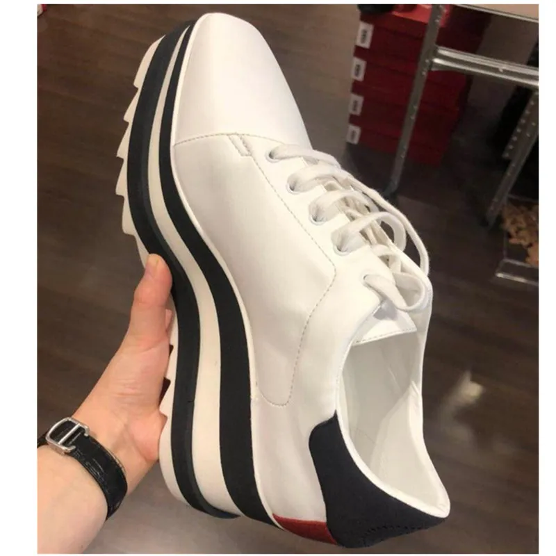MStacchi Women Platform Shoes Genuine Leather Chunky Sneakers Casual High Heels Ladies Sexy Wedge Increased | Обувь
