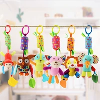 newborn baby rattle toys cartoon animal plush hand bell baby stroller crib hanging rattles infant baby toys gifts