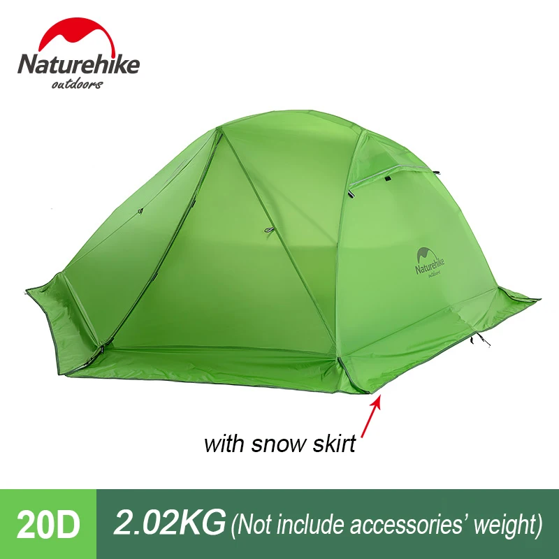 Preise NatureHike Neue Verbesserte Stern-Fluss 2 Person 4 Saison Outdoor Camping Wandern Zelt Doppel-schicht Wasserdichte Zelt W/matte NH17T012-T