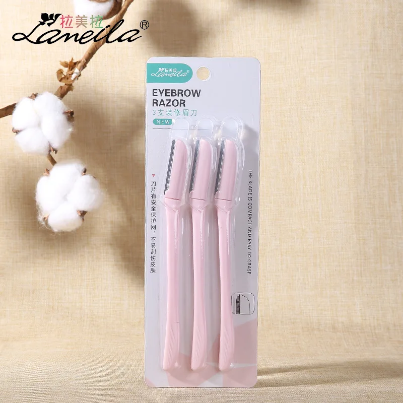 

Stainless Steel Eyebrow Razor Women's Profession Scraper ti mei dao Eyebrow 3 Mounted A0296