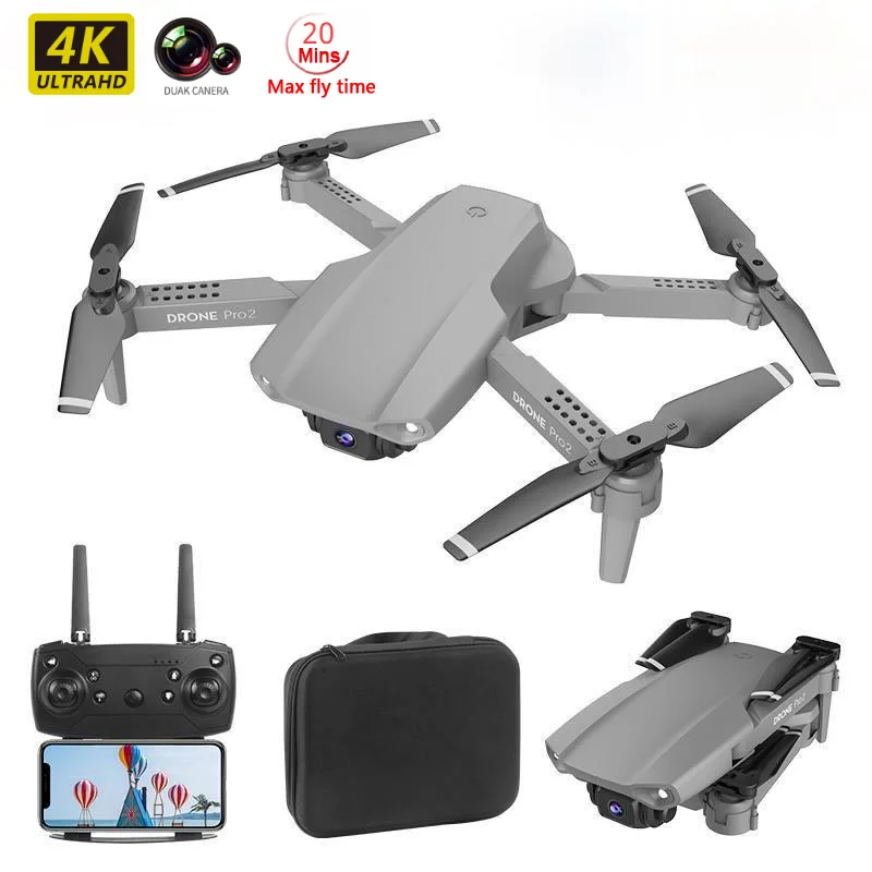 

2021 New E99 RC Mini Drone 4K 1080P Dual Camera WIFI FPV Aerial Photography Black And Gray Foldable Dron Quadcopter Drones Toy