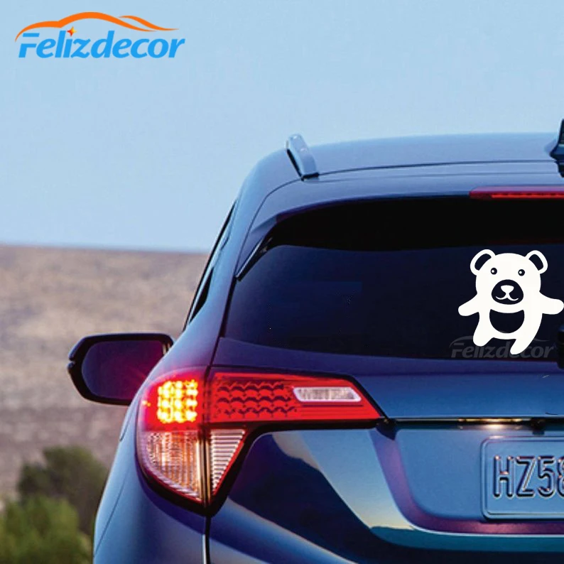 Глупые с милым маленьким медведем автомобильные наклейки и графика для окна