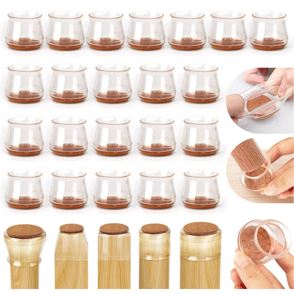 Прозрачные силиконовые чехлы для ножек стула упругий стол свободного