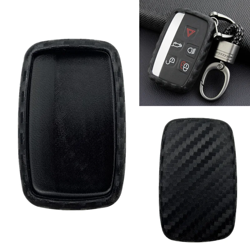 Силиконовый углеродного волокна Чехол для автомобильного смарт-ключа Крышка