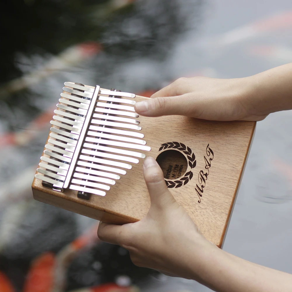 Портативный 17 клавишным Kalimba игрушечное пианино Mbira красного дерева с местом для