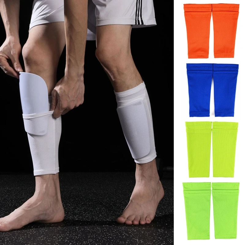 

1 Pair Sports Soccer Shin Guard Pad Sleeve Sock Leg Support Football Compression Calf Sleeve Shinguard For Adult Teens