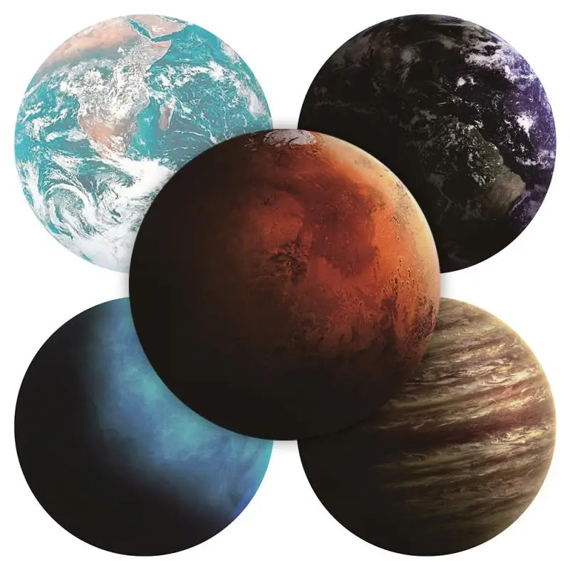 

Ultra Soft Natural Rubber Planet Series Mice Pad Round Office Mouse Pads Lovely Romantic Computer Mouse Padding Mat