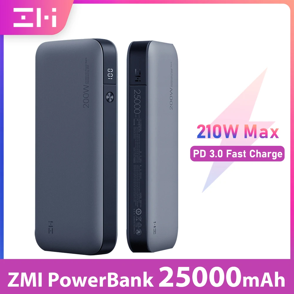 Внешний аккумулятор ZMI QB826G на 25000 мА · ч с цифровым светодиодным дисплеем |