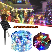 50100200300led solar string light with 8 lighting modes automatic ip44 waterproof copper wire lights for indoor outdoor