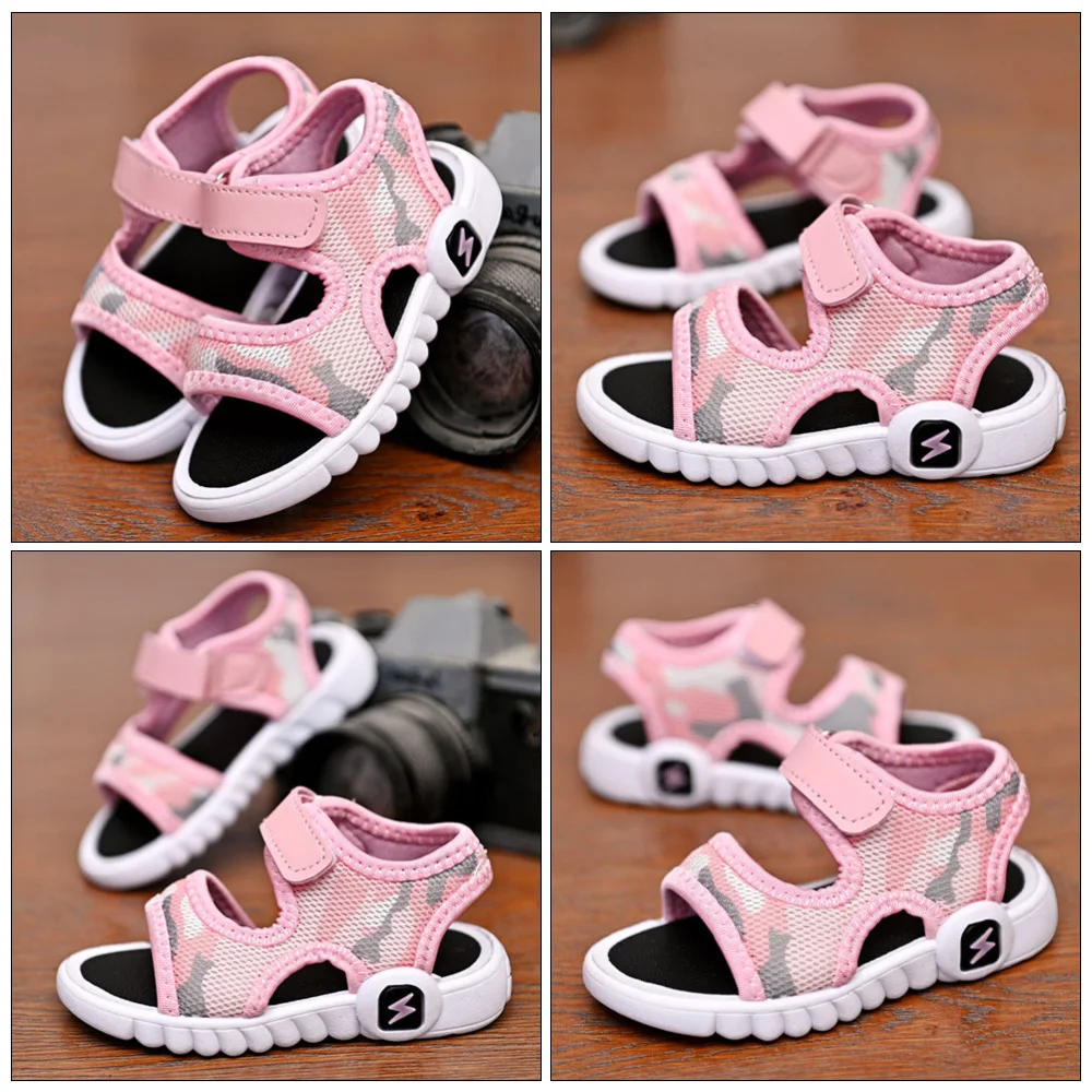 

1Pair Creative Anti-slip Kids Sandals Breathable Flat Sandals Summer Shoes