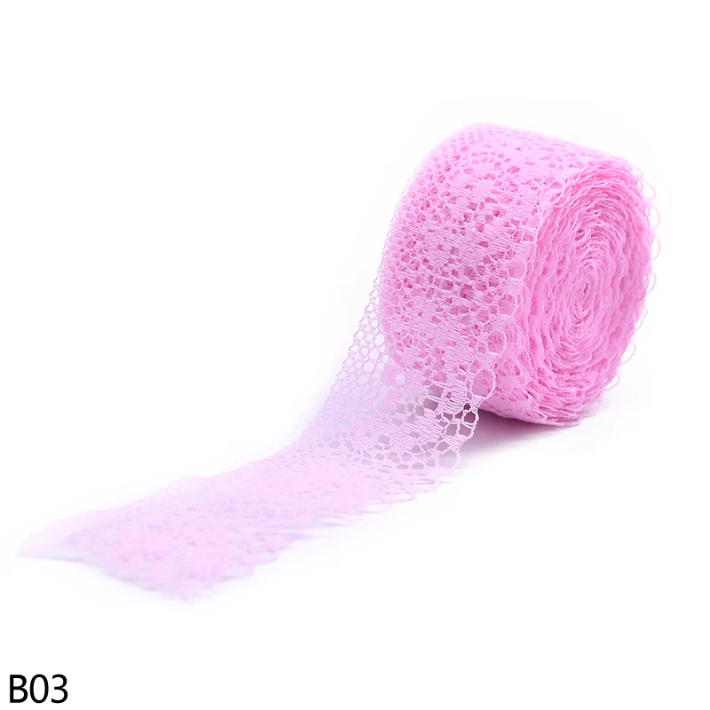 B03 pink 10/20 м 38 мм белая кружевная лента DIY вышитая кружевная отделка ленты для шитья одежды Свадебные украшения Аксессуары - Цвет: B03 pink