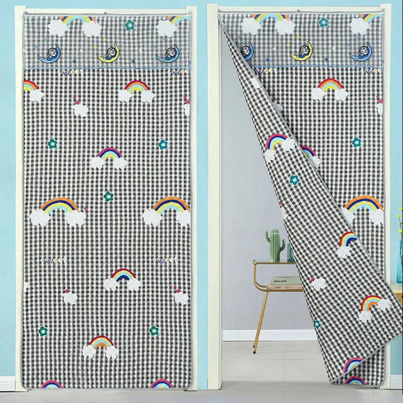 

Add Cotton Winter Door Curtains Magnetic Windproof Partition Cold-proof Air-condition Keep Warm Isolation Home Universal Door