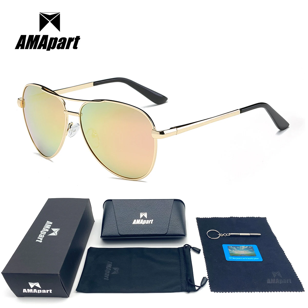 

AMApart High Quality Polarized Sunglasses For Men Women Driving Fishing Sports Outdoors UV400 Protection Anti-Glare