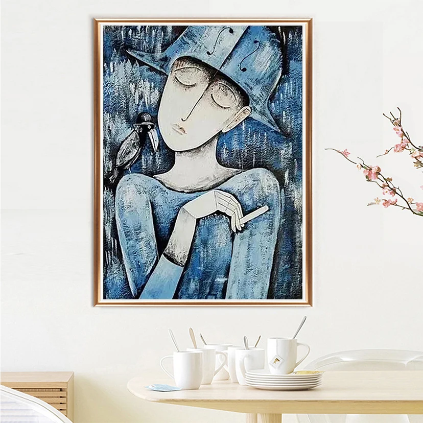 

Алмазная живопись 5D «сделай сам», полноразмерная картина из страз круглой/квадратной формы, мультяшная абстрактная Женская 3D вышивка крест...