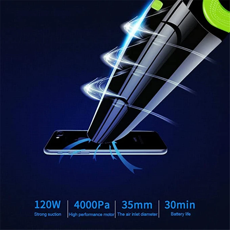 Автомобильный пылесос 12 В 120 Вт для влажной и сухой уборки двойное назначение