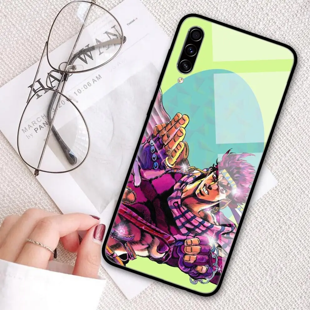 

JoJo Bizarre Adventure Case for Samsung Galaxy A50 A51 A70 A71 A40 A30 A10 S M30S J4 J6 Plus Tempered Glass Sac Phone Cover