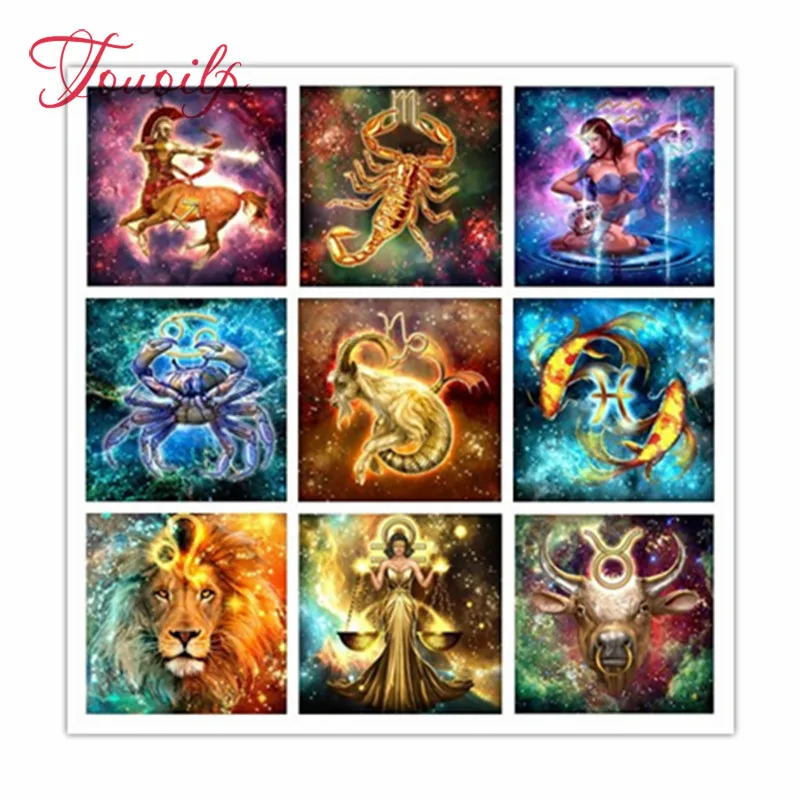 Алмазная живопись 5D сделай сам картина из квадратных/круглых страз с двенадцатью