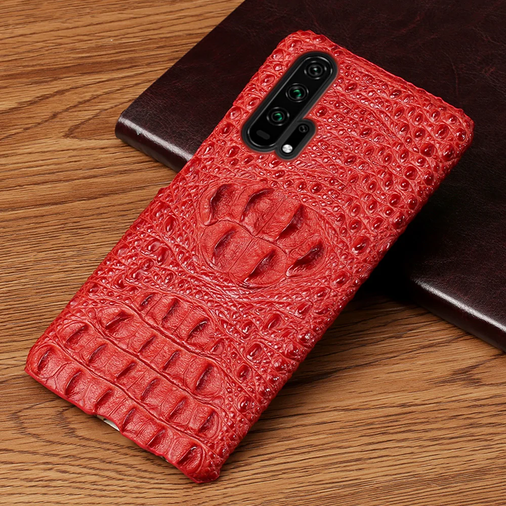

Genuine 3D Crocodile Head Phone Case For Honor 20 Pro 90 80 70 Pro Plus 50 60 30 Pro 10 Lite For Magic 5 4 3 Pro 10X Lite X9A
