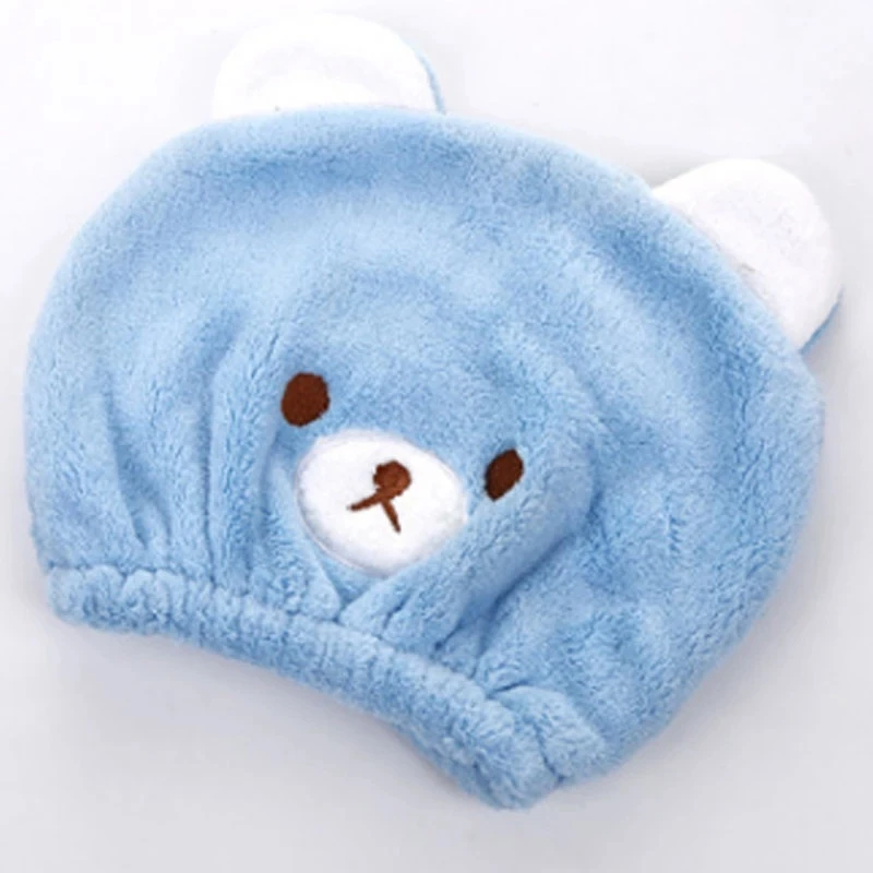 

Cute Hair Dry Hat Towel Quick Dry Shower Cap Strong Absorbing Drying Soft Cartoon Children