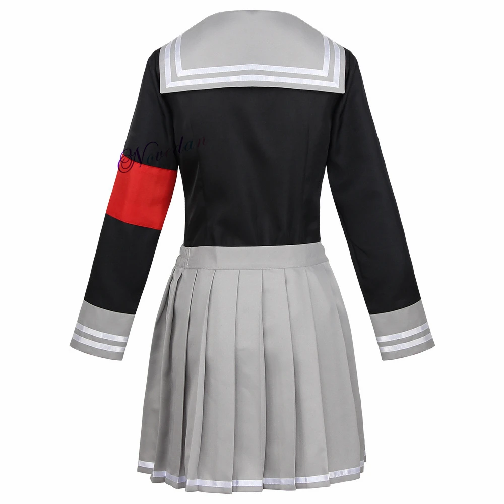 Anime Danganronpa Peko Pekoyama Cosplay Costume JK Schlool Uniform Sailor Suit Top Skirt Wig Glasses images - 6