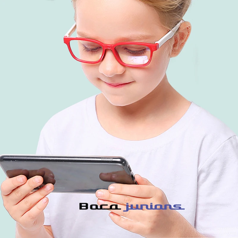 Синий светильник для девочек очки детей компьютерные защитные силиконовый синий