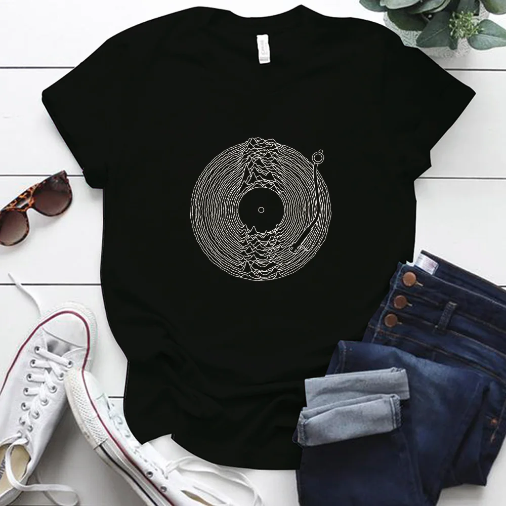 

Aesthetic Mountain Records Printing Woman Tshirts Street Style Plus Size S-5xl Oversized T Shirt Femme Short Sleeve Y2k Tops